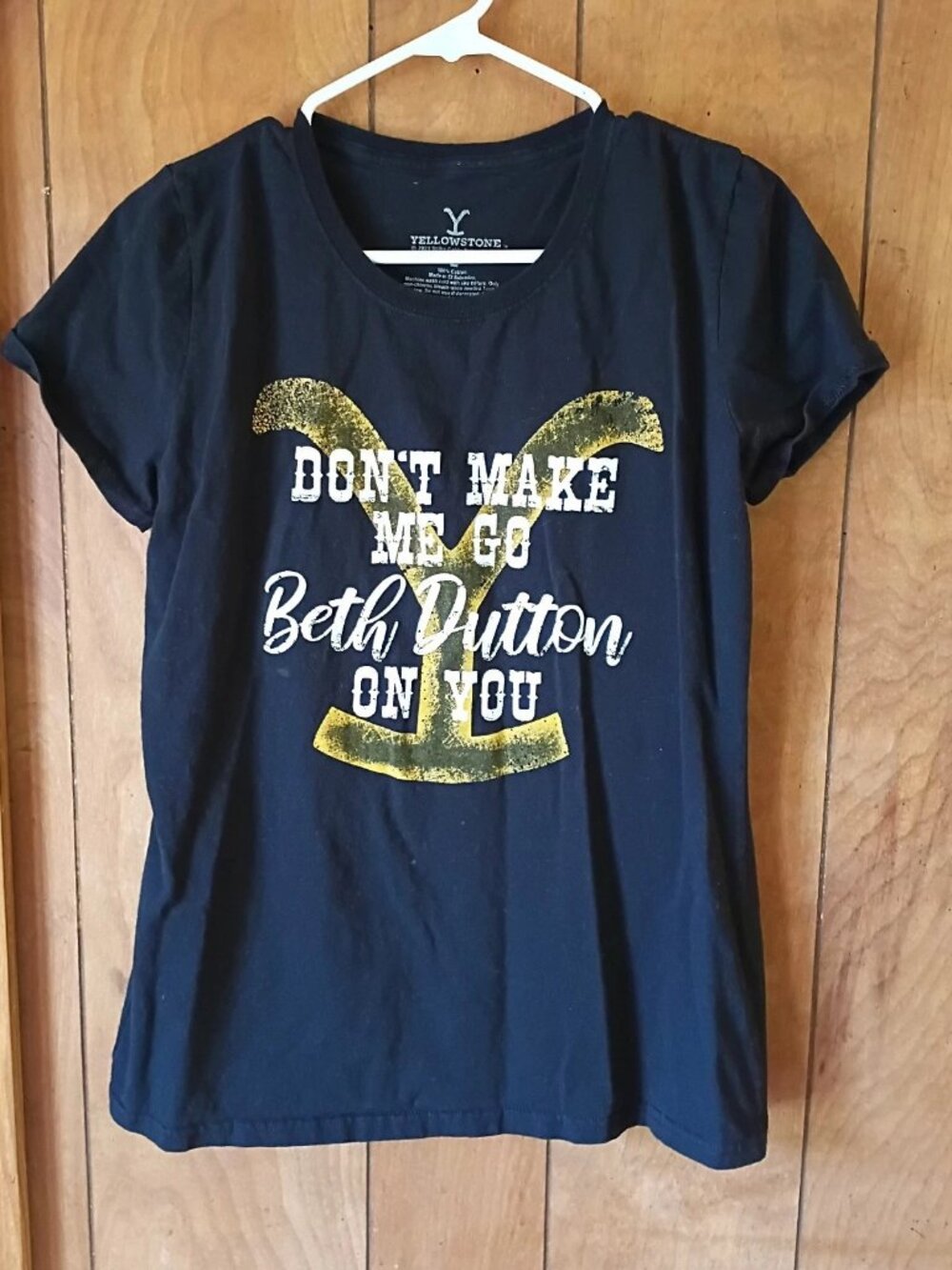 Yellowstone Beth Dutton Graphic Tee Shirt Women's Size Large Black Cotton Casual